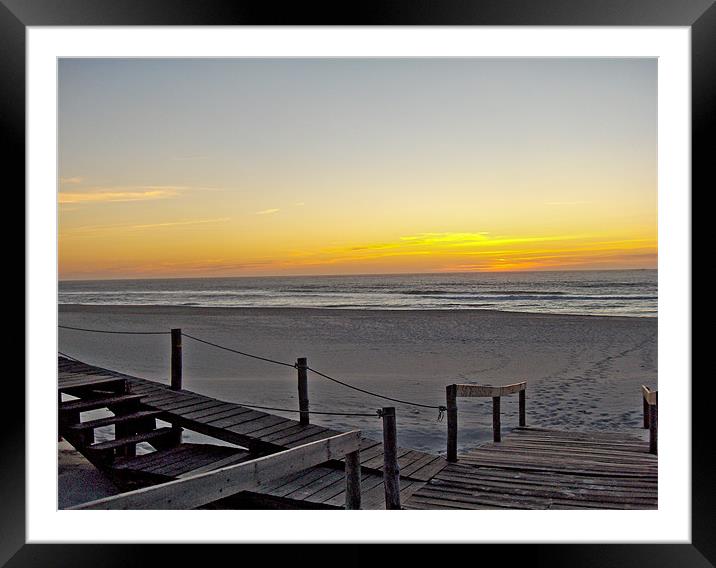 On the beach Framed Mounted Print by Luis Lajas