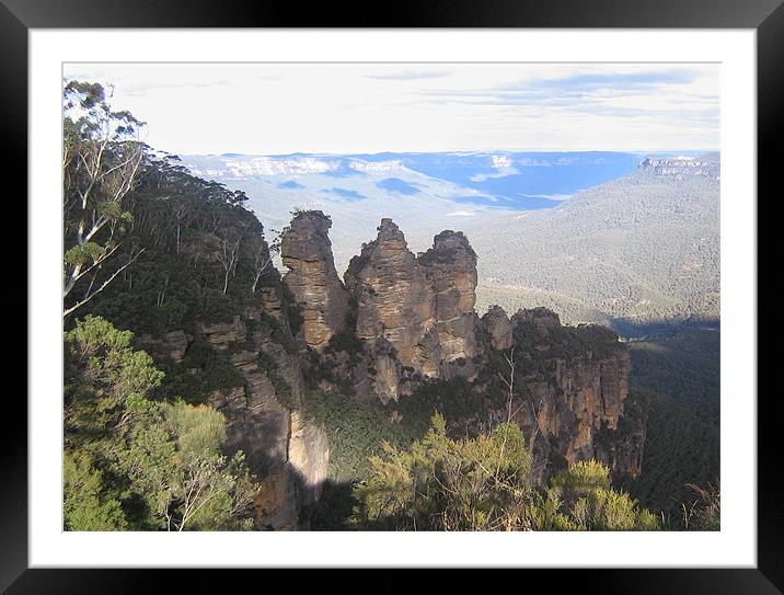 Blue mountain Framed Mounted Print by karen taylor