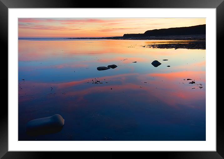 Kimmeridge Bay Reflections Framed Mounted Print by James Battersby