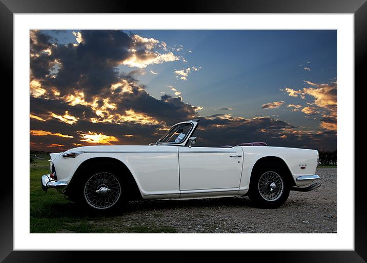 TR5 Sunset Framed Mounted Print by James Battersby