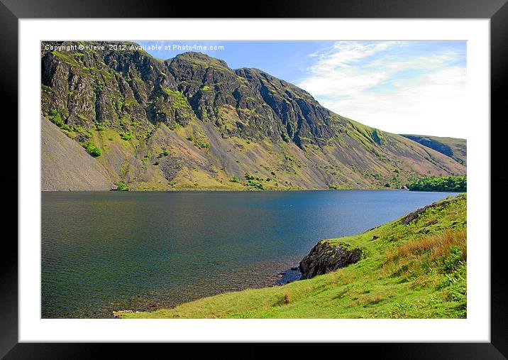Wastwater, Cumbria. Framed Mounted Print by Kleve 