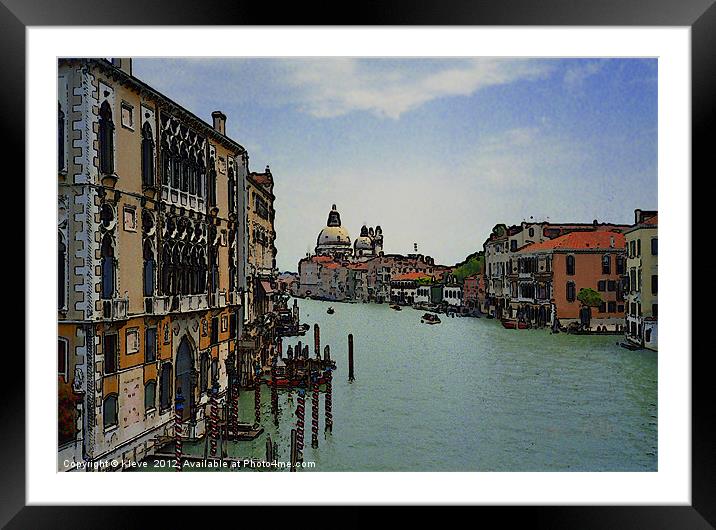 Venice Grand Canal Framed Mounted Print by Kleve 