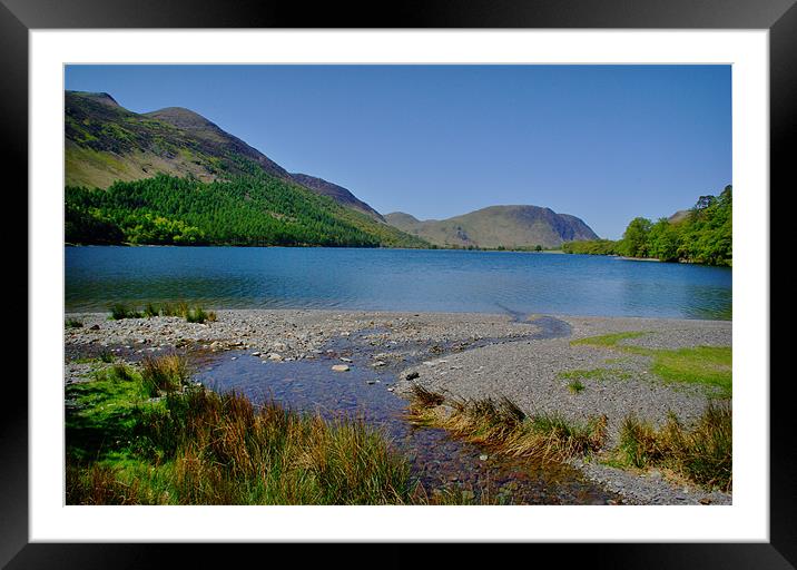 Crummock Water Framed Mounted Print by Kleve 