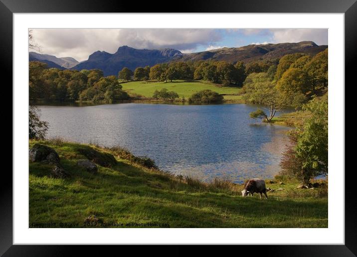 Loughrigg Tarn Framed Mounted Print by Kleve 