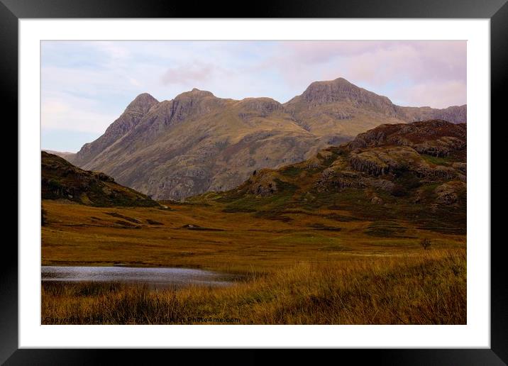 Blea Tarn and the Langdales Framed Mounted Print by Kleve 