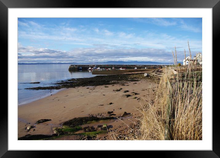 Portmahomack beach and Harbour Framed Mounted Print by Jacqi Elmslie