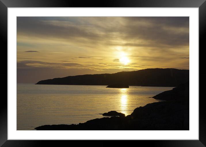 Sunset from Lochinver Scotland Framed Mounted Print by Jacqi Elmslie