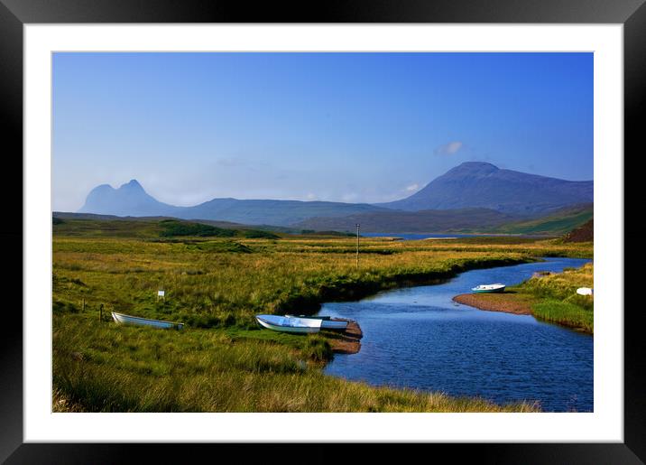Suilven and Canisp from Elphin Framed Mounted Print by Jacqi Elmslie