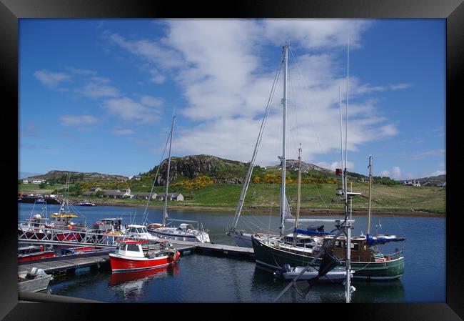 Outdoor Boats at Kinlochbervie Framed Print by Jacqi Elmslie