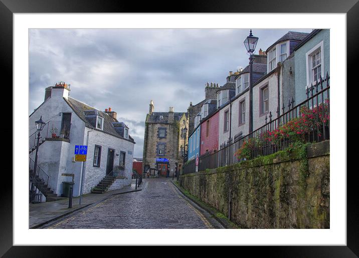 Cottages at South Queensferry, Edinburgh Framed Mounted Print by Jacqi Elmslie