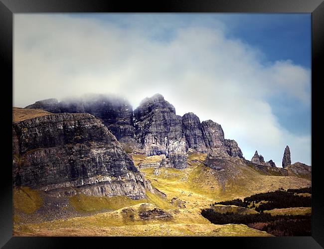 Skye, The Storr and The Old Man Framed Print by Jacqi Elmslie