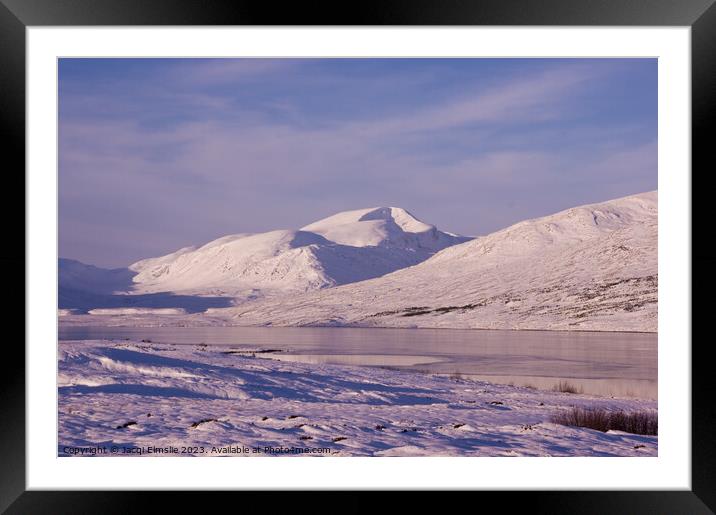 Scotland mountains in deep snow Framed Mounted Print by Jacqi Elmslie