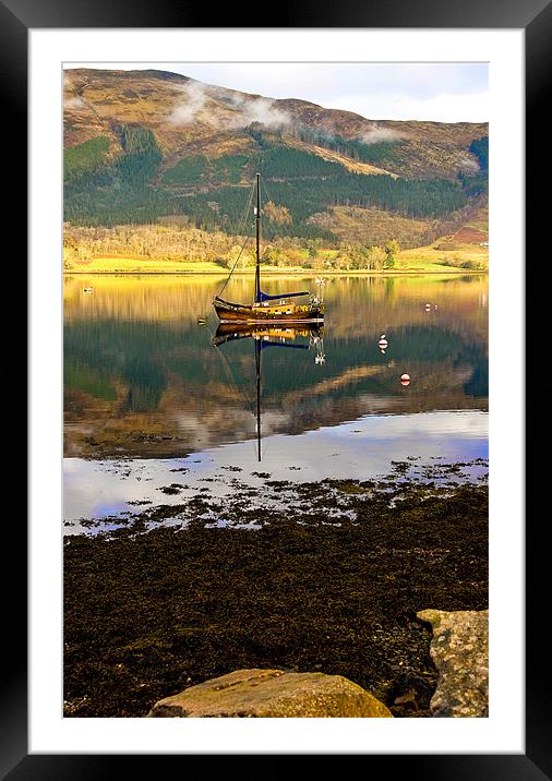 At Anchor in Scotland Framed Mounted Print by Jacqi Elmslie