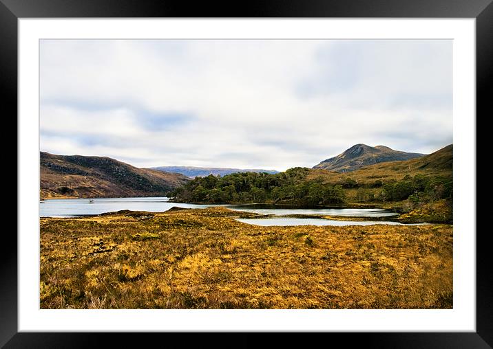 Loch Clair, Glen Torridon Framed Mounted Print by Jacqi Elmslie