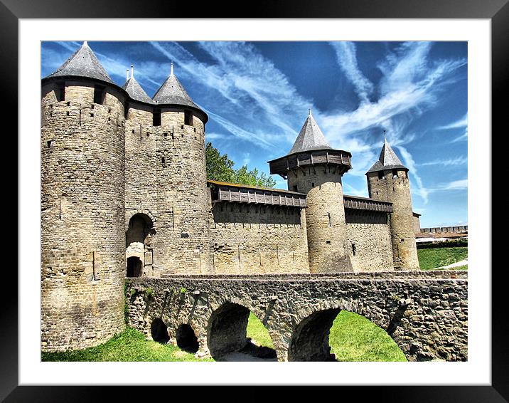 The Chateau de Comtal, Carcassonne Framed Mounted Print by Jacqi Elmslie