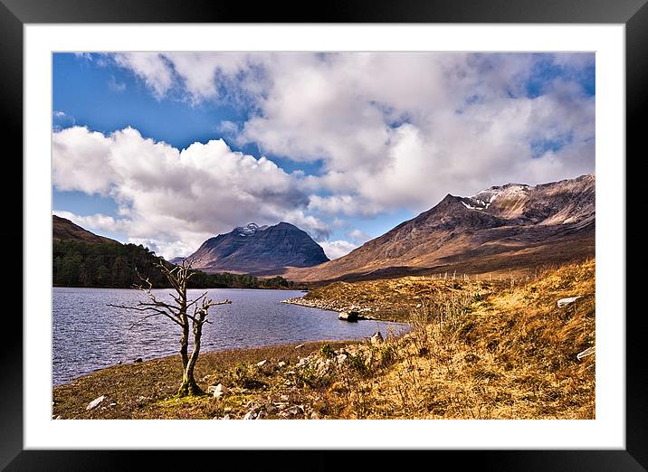 Liathach and Beinne Eighe From Loch Clair Framed Mounted Print by Jacqi Elmslie