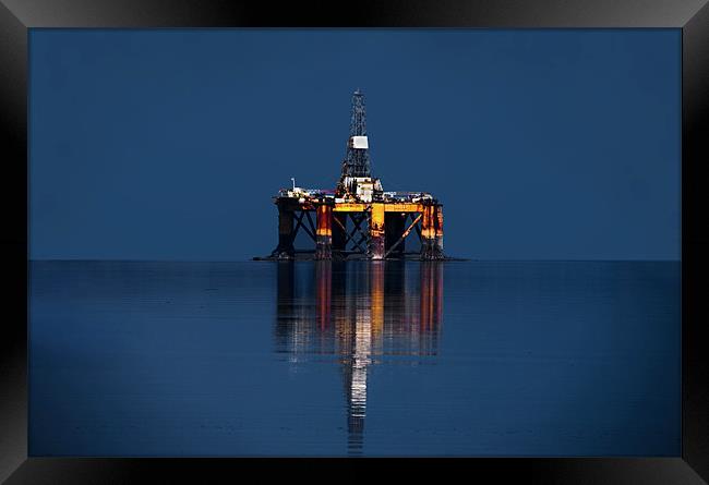 Oil Rig In the Cromarty Firth Framed Print by Jacqi Elmslie