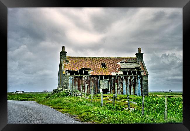 Ruined Hebridean Barn Framed Print by Jacqi Elmslie