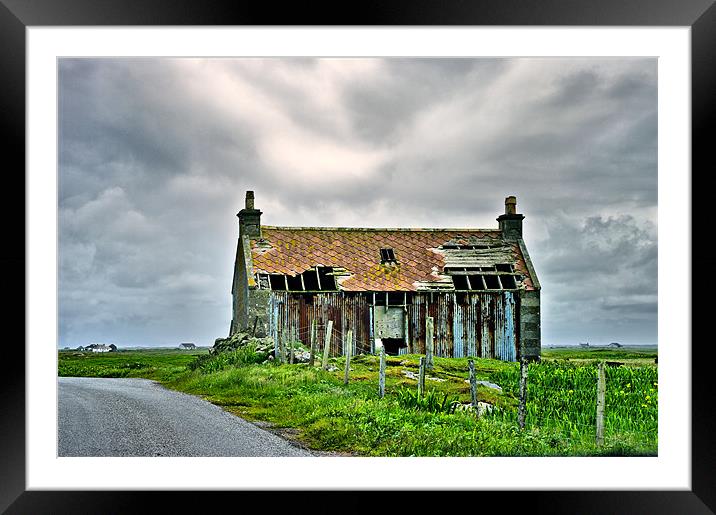 Ruined Hebridean Barn Framed Mounted Print by Jacqi Elmslie