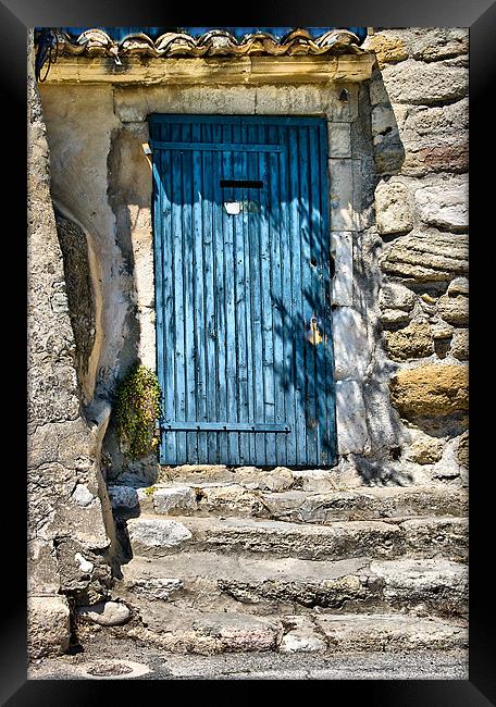 The Old Blue Door Framed Print by Jacqi Elmslie