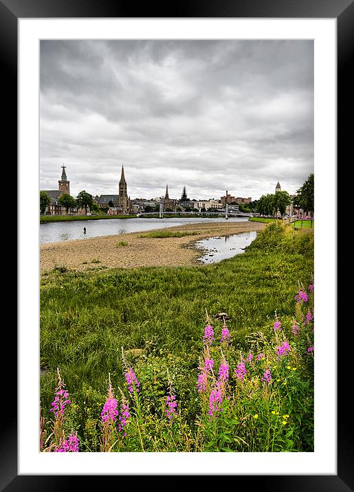 Lonely Fisherman, Inverness Framed Mounted Print by Jacqi Elmslie