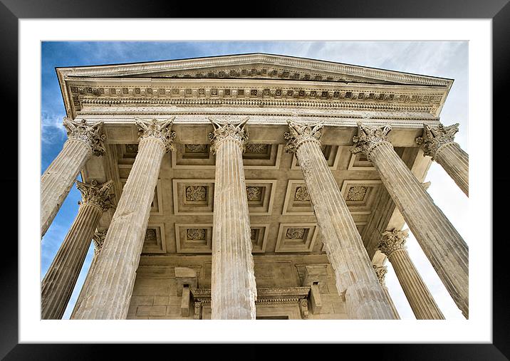 Maison Carrée Portico Framed Mounted Print by Jacqi Elmslie