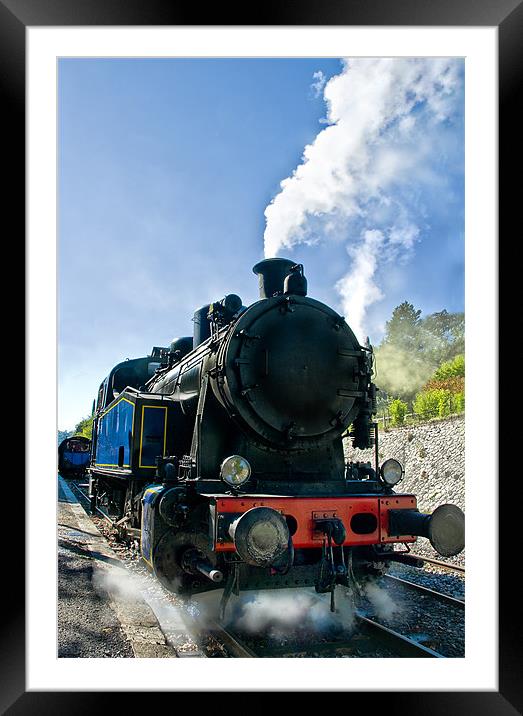Steam Train at St Jean Framed Mounted Print by Jacqi Elmslie