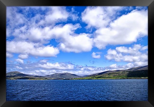 Ferry from Harris to Berneray Framed Print by Jacqi Elmslie