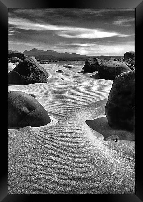 Gairloch Big Sand Beach in Moonlight Framed Print by Jacqi Elmslie