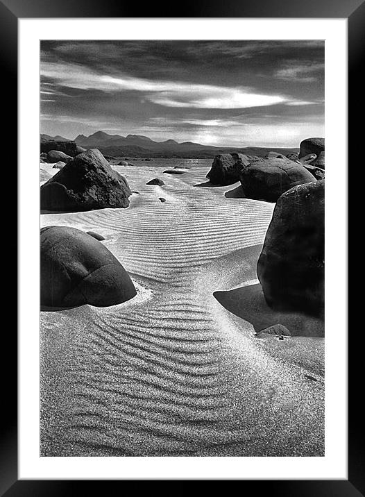 Gairloch Big Sand Beach in Moonlight Framed Mounted Print by Jacqi Elmslie