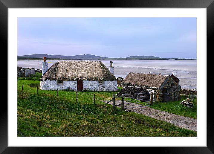 Cottage on North Uist Framed Mounted Print by Jacqi Elmslie
