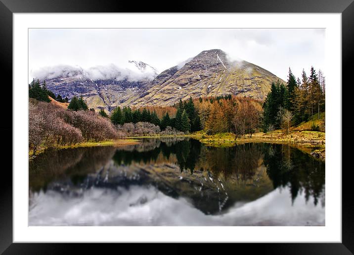 Scotland Mountain Reflections Framed Mounted Print by Jacqi Elmslie