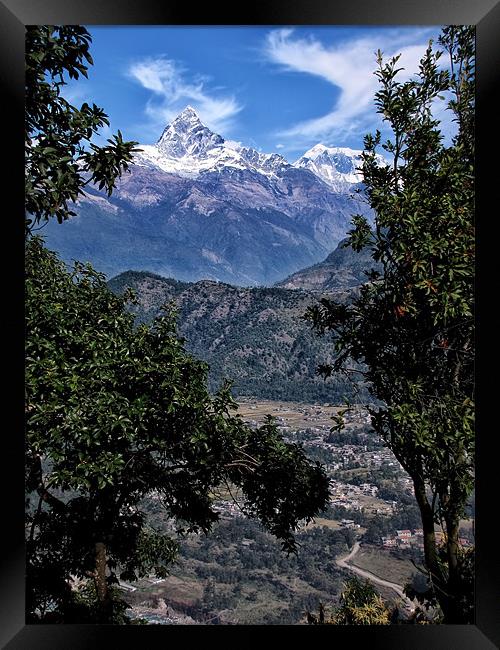 From the Road to Pokhara Framed Print by Jacqi Elmslie