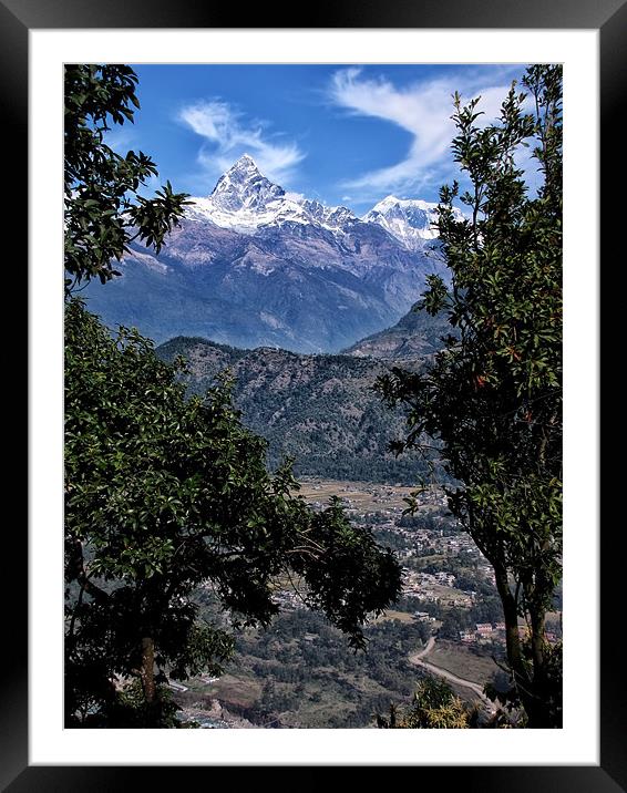 From the Road to Pokhara Framed Mounted Print by Jacqi Elmslie