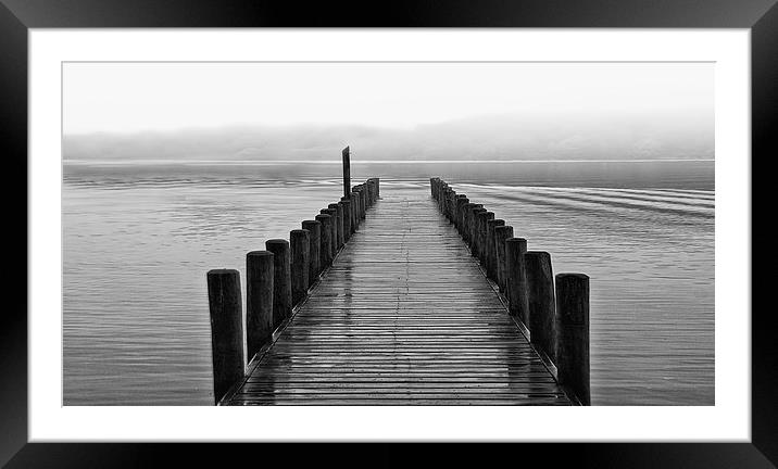 Lake Coniston Jetty Framed Mounted Print by Jacqi Elmslie
