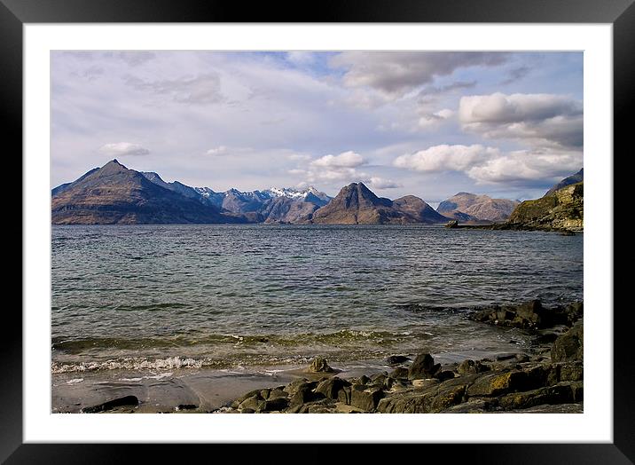 Elgol and the Cuillin Framed Mounted Print by Jacqi Elmslie