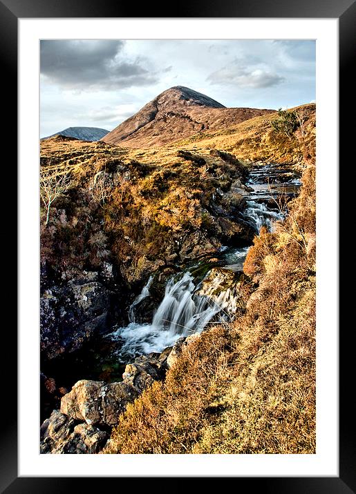 Isle of Skye Waterfall Framed Mounted Print by Jacqi Elmslie