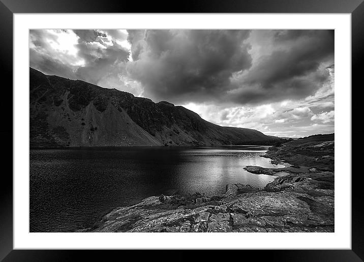 Storm Over Wastwater. Cumbria Floods Appeal Framed Mounted Print by Jacqi Elmslie