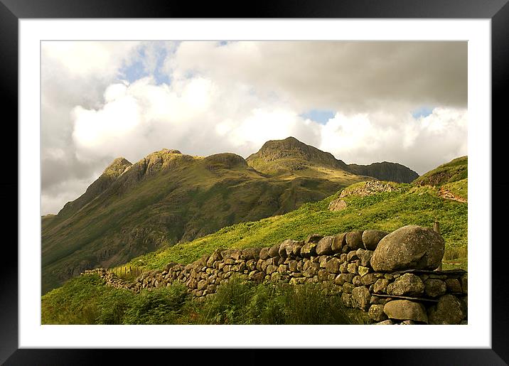 The Langdales in the Lake District  Framed Mounted Print by Jacqi Elmslie