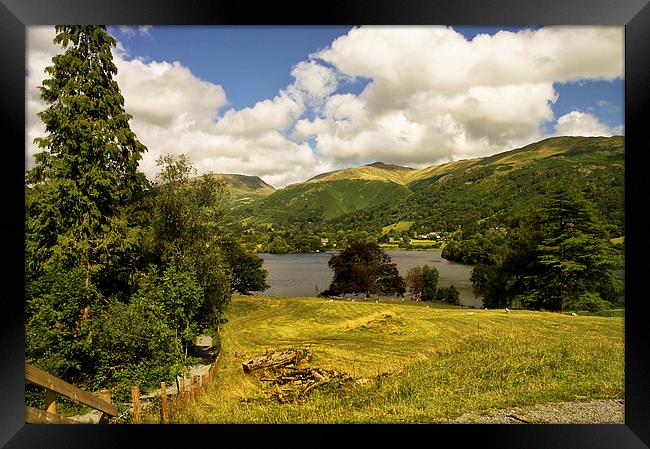 A path down to Grasmere lake  Framed Print by Jacqi Elmslie