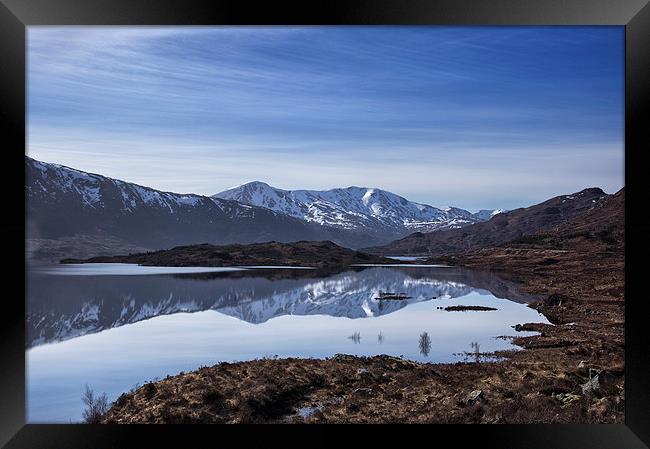 Winter Arrives at Cluanie Dam, Scotland  Framed Print by Jacqi Elmslie