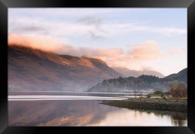  Misty Dawn on Loch Leven Framed Print by Jacqi Elmslie