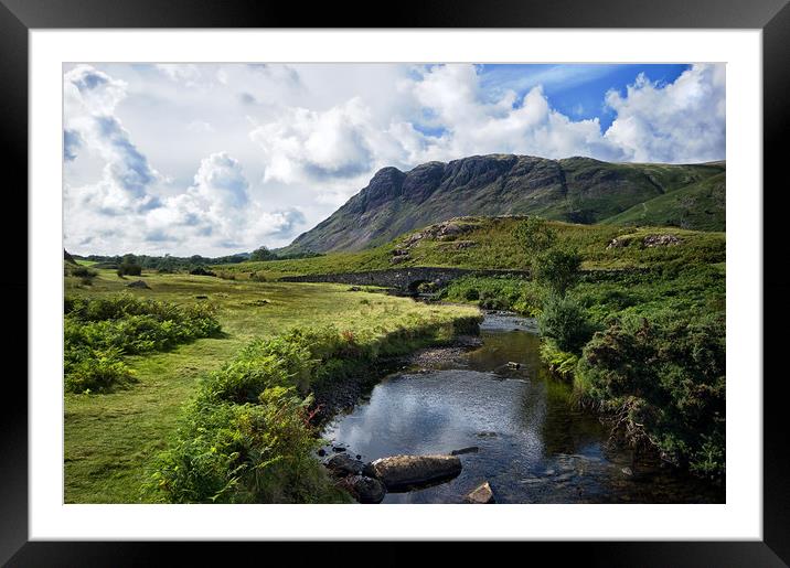 Mountain View in Wasdale Lake District Framed Mounted Print by Jacqi Elmslie