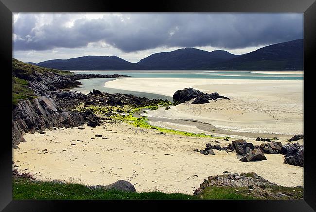 Luskentyre Beach Isle of Harris Scotland Framed Print by Jacqi Elmslie