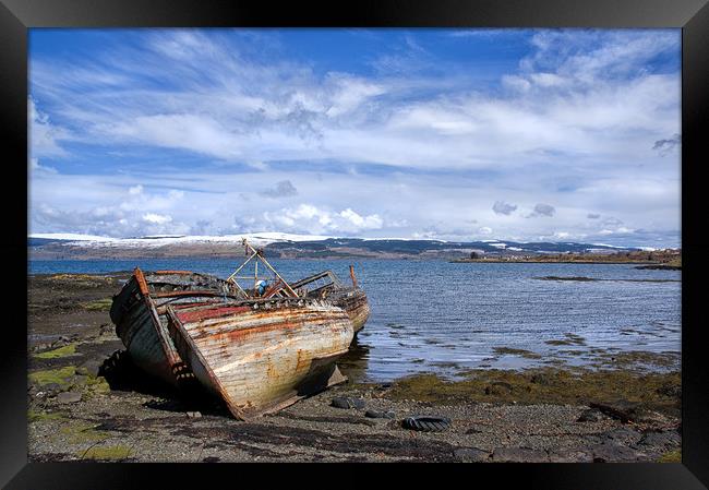 Old Boats on Mull Framed Print by Jacqi Elmslie