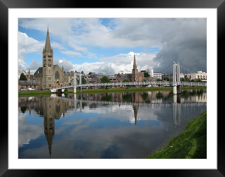Inverness Reflections Framed Mounted Print by Jacqi Elmslie