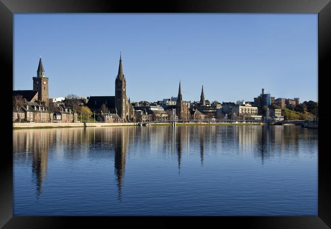 River Ness in Inverness Scotland Framed Print by Jacqi Elmslie