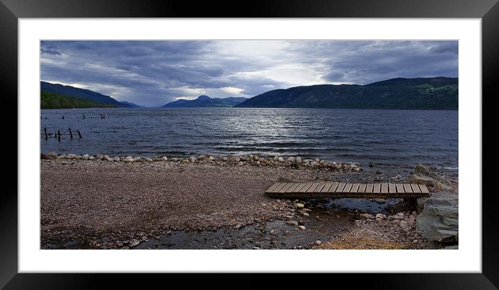 Loch Ness Beach Framed Mounted Print by Jacqi Elmslie