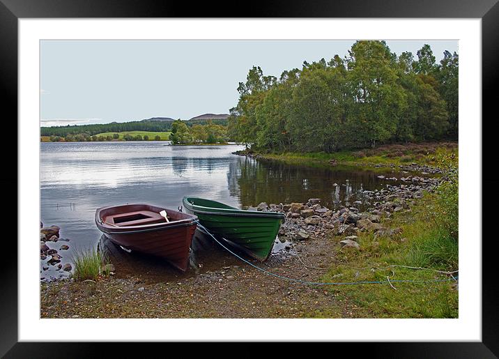 Boats by Loch Knockie Framed Mounted Print by Jacqi Elmslie