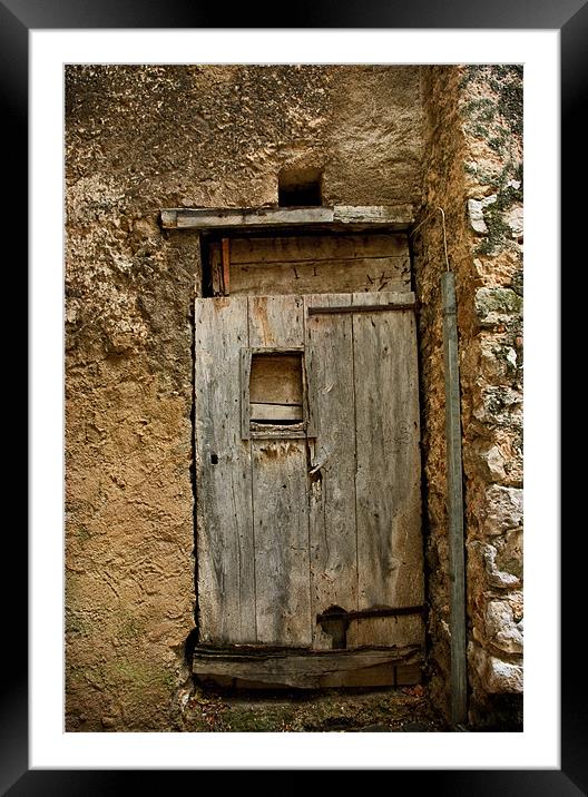 The Rustic Door Framed Mounted Print by Jacqi Elmslie